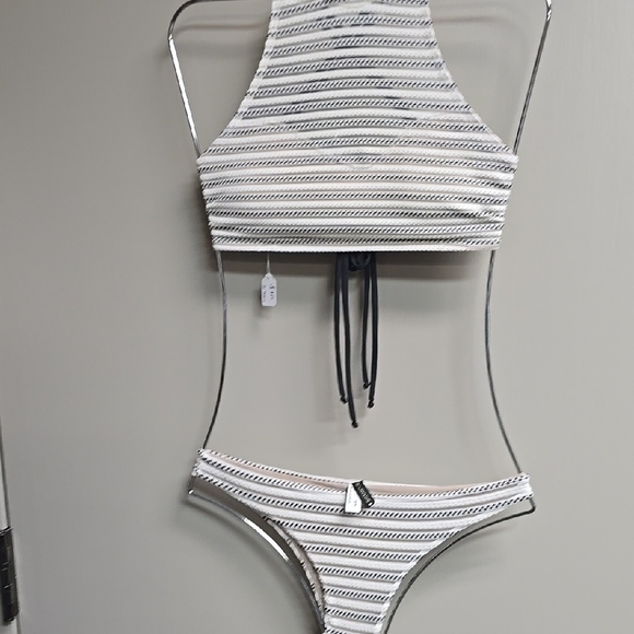 Striped Halter Bikini Set - Picture 1 of 1